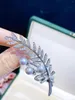 Brooches Leaf Design Seawater Pearl Akoya Brooch 6-7mm Beads Autumn Breastpin Jewelry