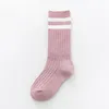 1-12 Jahre Kinder Jungen Kleinkinder Mädchen Socken Kniehohe Lange Weiche Baumwolle Babysocken Streifen Kind Schule Sport Socke Vier Jahreszeiten Großhandel