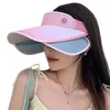 Breda randen hattar andningsbara visorer sommar utomhus måste ha objekt hatt hög bulle för camping vandring