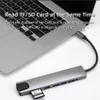 Hubs 4 / 8 in 1 USB 3.0 Hub For Laptop Adapter PC PD Charge 8 Ports Dock Station RJ45 HDMI4K TF/SD Card For Macbook TypeC Splitter