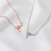 Pendentif Colliers Délicat Vin Tasse Collier Pour Femmes Mode Gobelet En Verre Bouteille Charme Chaîne Ras Du Cou Partie Bijoux Accessoires Cadeau