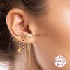 Stud ROXI 925 Sterling Silver Simple Long Chain Earrings For Women Charm Tassel Piercing Earrings 2021 Party Wedding Jewelry Ear Cuff J230529 J230529