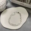 Designer smycken armband halsbands ring forntida personlig ins slät sammanlåsande kubanska mäns kvinnors samma armband gåva