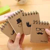 Söt kreativ mustaschordlärande spol bokskärm Vocabulary Mini Notebook Notepad School Supply Escolar Papelaria