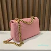 Designer - borsa da donna in pelle borsa a tracolla borsa con catena colore rosa verde moda lusso zig zag all'ingrosso 2023