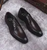 Черные коричневые мужские одежды обувь искренняя кожаная кружевная шнур