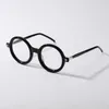 Ontwerper Kuboraum Cool Super High Quality Luxury Same plaat Slingshot Leg Fashion Round frame Grote gezicht Slim Myopia -bril Wanbaolong Handgemaakte kleur matching