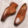 Oxford Mens Classic schoen echte koesleer luxe casual jurk heren schoenen mode zwart bruin veter bruiloft formele schoenen