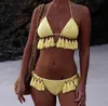 Kvinnors badkläder kant bikini set handgjorda virkade med sexig kvinnors thong brasilianska stickade biquini baddräkt p230530