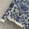 Maglioni da donna 2023 primavera estate designer donna stampa floreale scava fuori maglione lavorato a maglia pullover in cashmere di seta