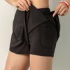 Women's Pants Capris 2021 Women Shorts Side Pocket Top Spandex Shorts Breathable Running Workout Short Leggings For Ladies Gym Sport Shorts J230529