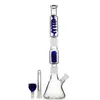 Unique Hookahs Beaker Glass Bongs 6 Arms Tree Perc Freezable Oil Dab Rig Condenser Coil Buil A Bong Dab Rigs Glass Water Pipe With Diffused Downstem With Bowl