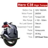 Newest Version Gotway Begode Hero 20 Unicycle 2800W C38 Motor Electric Unicycle 100V 1800Wh Off-road Unicycle