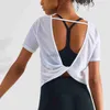 Kadın T-Shirt Wyplosz Yelekler Kadın iç çamaşırı yaz tişört tankı üst giyim eğitimi push up fitness kadın seksi spor sporu gevşek örgü j2305