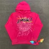 Herrtröjor tröjor herre hip hop web puff tryck sp5der hoodie män kvinnor 1 hög ung thug ängel spindel tung tyg pullover 220921