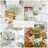 Decorative Flowers 1/2pcs 20cm Babysbreath White Artificial Flower Plastic Fake Plant Gypsophila For Wedding Home Party DIY Scrapbooking