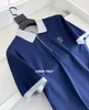 Designer Herren Polo T Shirt Sommer Brunello Marineblau Rundhals Polos Kurzarm T-Shirt Tops