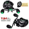 Accessori Pesca 7.2 1 mulinello da pesca con freno magnetico ad alta velocità da 10 kg con resistenza massima P230529