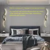 Lámpara de pared Línea Led Candelabro de cabecera Sala de estar Dormitorio Escalera Arte moderno Luces interiores Lámparas de noche Decoración para el hogar