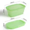 Dijkartikelen Sets opvouwbare siliconenopslagcontainer Clear Grade Safe Bento Box voor keuken vriezer reisauto werk picknick