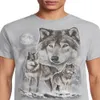 Humor Men s Wolf Sketch Gráfico T-shirt, tamanhos S-3xl