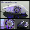 Souris Profession Gaming Mouse Fil Muet Éclairage Souris 4000DPI Mécanique 6 Touches pour PC Portable Lol Cf Esport Macro Définition Souris