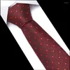 Bow Ties Great Quality 7.5 Cm Silk Neck Tie Men Gravatas Fit Workplace Wedding Dark Blue Dot Formal Clothing Geometric Gift For Boyfriend