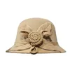 Chapeaux à large bord seau chapeaux 100% laine seau chapeau hiver Fedoras femmes élégant feutre soleil chapeau floral femme feutre français béret automne fleur arc laine casquette 230529