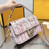 2023-Cross Body Designer Shimmer Baguette Sac Flap Tie Dye Hbag Mode Crobody Sacs à bandoulière Fil Bourse Claic Lettre Boucle Pochette