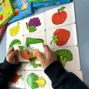 Montessori cartes Puzzle tout-petits jouets développement bébé jeux cognitif fruits Animal correspondant enfants apprentissage éducatif Puzzle