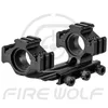 25.4mm/30mm Ring Tri-Side Mount Cantilever Double Ring See-through Scope Sight Fixture Fit 20mm Rail Hunting