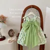 Mädchen Kleider 2023 Sommer Mode Koreanische Kinder Kleidung Kleid kinder Weste Rock Bequem Casual Boutique Einfache Stil