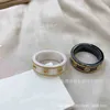 gioielli di design bracciale collana anello Accessori Sterling ad incastro in ceramica antica nera tendenza bianco maschio coppia coppia anello
