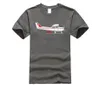 T-shirt da uomo T-shirt da uomo a maniche corte estive da uomo Cessna 172 T-shirt da pilota di aeroplano davanti e dietro