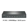 Schakelt TPLINK TLST1008 Alle 10 Gigabit Ethernet Switch 8*10GBPS RJ45 Poort Network Plug en Play 10GBE 10GB 10000Mbps 10G