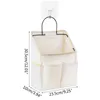 Basket Multifunctional Wall Mounted Pocket Storage Organizer Basket Wall Hanging Storage Bag with Sticky Hook for Bedroom Door