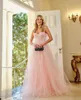 Party Dresses Blush Pink Semi Formal Dress For Women Sweetheart Lace Up Sexy Backless Prom A Line Soft Tulle Evening Gowns