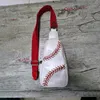 Bolsas de ombro vintage PU couro crossbody sling feminino de beisebol de impressão de futebol bolsa de peito feminino moda pacote de fanny versátil