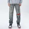 Męskie dżinsy ropa grunge y2k streetwear w lupgy rozbite dżinsy spodnie Mężczyźni ubrania proste w stylu vintage dżinsowe spodnie Vetements Homme 230529