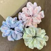 Satin Chiffon Tie-Dye Print Scrunchies Hair Ties Zoete Fairy Elastic Hair Bands For Girls Vrouwen paardenstaarthouder Haaraccessoires