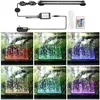 Lightings 1 PCS LED Aquarium Light IP68 Su geçirmez balık tankları ışıkları sakatolor hava kabarcığı Dimmorable Subersible Sualtı Işıkları Uzaktan