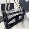 Sac à bandoulière Jelly Femmes Transparentes Cross Body Body Body Body Couber Crochet Scolate Fashion Fashion Letter Twist Lock PVC Rabagrage Rabager Hands Sacs