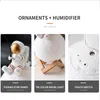 Decorative Objects Figurines 3D Print Moon Lamp Air Humidifier Astronaut Home Decor Resin Spaceman Miniature LED Touch Switch Night Light Cool Mist Purifier 230530