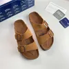 Boken half slippers thick soled leather cork slacker slippers pure original Boken same style sandals casual men and women same style summer8