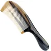 Brosses à cheveux 8,66 pouces Corne de yak naturelle Poignées rondes Peigne à dents fines Peigne à cheveux plus droit Brosse de massage antistatique pour cheveux 230529