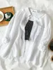 Blouses pour femmes 2023 vente haut pour femme mode coréenne à manches longues Blouse décontracté dames travail bouton Up chemise femme blanc Vy6031