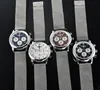 2023 Men's Watches Zeppelin Luxury Designer Watches Six Hands Steel Strap Stainless Steel Men's Women's Business Fashion Watches