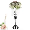 Bröllopsljushållare Stand Gold Silver Iron Table Flower Tray Home Decorations