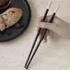 Chopsticks 4st kinesiska smidiga ytkvalitet Bekväm grepp Sturt Tabellegeringslegering Sugarbelagda Haws Diner