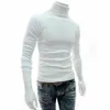 Hommes t-shirts vendre 2023 chaud col haut à manches longues coton hauts pullover mâle décontracté couleur unie col roulé T-Shirts grande taille